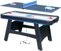 5-Foot 2-in-1 Air Hockey & Table Tennis Combo Table with Accessories(m-1)