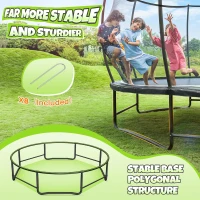 BCAN Recreational Trampoline with Enclosure & Ladder, 8ft–16ft Sizes, ASTM F381-16 Certified for Kids & Adults, Outdoor(m-3)