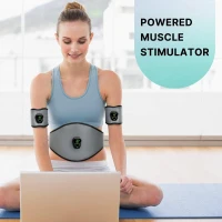 NEWPINE Powered Muscle Stimulator Fitness Belt — Grey(m-3)