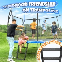 BCAN Recreational Trampoline with Safety Enclosure & Ladder, ASTM F381-16 Certified — Available 8ft–16ft for Kids and Adults(m-7)