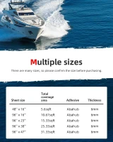 Abahub Non-Slip EVA Boat Flooring 96''x16''/23.5''/38''/47'' & 48''x16'' Camouflage Traction Pad – Self-Adhesive, Cut-to-Fit for Paddleboards, Kayaks and Surfboards(m-7)