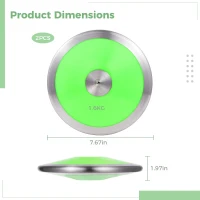 2-Pack 1.6 kg Sports Training Discus — Nylon-Iron Construction, Anti-Slip Polished Finish, Flat Design for High School Track & Field(m-4)