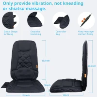 10-Motor Heated Vibration Seat Cushion — Back Massager Chair Pad with Heat, 10 Vibration Motors for Comfort and Pain Relief — Home & Office Use(m-6)