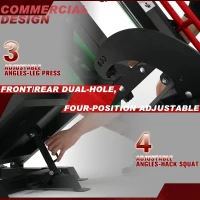 RitFit Gazelle Pro 3-in-1 Leg Press & Hack Squat Machine - High-Tensile Steel, 2000 lb Capacity, Adjustable Angles with Weight Storage(m-5)