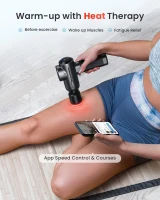RENPHO Thermacool Deluxe Massage Gun with Heat & Cold Therapy, Portable Deep Tissue Percussion Massager with Charging Stand & App Connectivity — Gift for Him/Her(m-4)