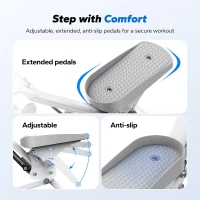 MERACH Vertical Stair Climber – New-Generation Home Stair Stepper for Full-Body Training, Compact Foldable Stairmaster with Extended Step Range and Adjustable Handlebar/Pedals(m-5)