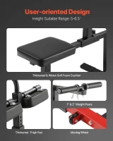 VEVOR Seated Calf Raise Machine, 440 LB Capacity Seated Calf Trainer with Adjustable Pads & Pulley, Heavy-Duty Lower Body Equipment (Fits 1/2"" Weight Plates)(m-4)