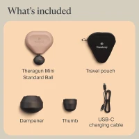 TheraGun Mini (3rd Gen) by Therabody – Compact Percussive Massage Gun for Fast Pain & Tension Relief, Travel-Friendly (Desert Rose)(m-9)