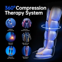 Heyelax Air Compression Leg Massager with Heat — Cordless Recovery Boots Sleeve for Circulation & Pain Relief, Thigh-to-Foot Compression (Large, 2-Pack, FSA)(m-4)