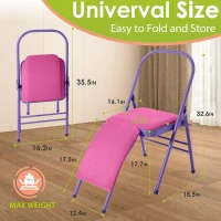 BODY RHYTHM Yoga Support Chair with Lumbar Backrest for Core & Abs, Handstand Balance, Flexibility, Strength Training and Back Pain Relief(m-5)