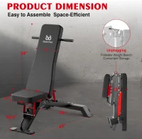 Adjustable Heavy-Duty Workout Bench – 1300 lb Capacity Incline/Flat/Decline Bench with Wheels and Quick Setup(m-7)