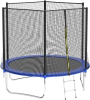 AOTOB Outdoor Trampoline with Enclosure Net, Basketball Hoop, Heavy-Duty PP Jump Mat, Spring Padding, Storage Bag & Ladder — 15 ft(m-4)