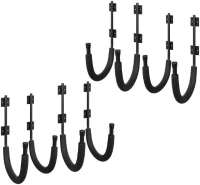 Kayak Wall Hanger Set — 4 Pairs (8 Hooks) Heavy-Duty J-Racks, 100 lb Capacity per Pair, Foam-Padded Wall Mounts(m-1)