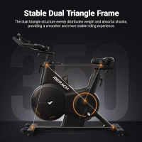 MERACH Magnetic Resistance Indoor Bike — 40 lb Flywheel, 350 lb Capacity & Proprietary App for Home Gym(m-6)