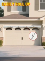 8 ft x 16 ft Heavy-Duty Hockey Shooting Tarp with Built-In Shooter Tutor – Training Net Replacement, Garage & Wall Protection(m-8)