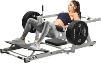 GMWD HRTQ Plate-Loaded Hip Thrust Bench, 800 lb Capacity Glute Builder with Weight Holders, Scratch-Resistant Sleeves and Adjustable Footboard(m-1)