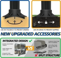 Outdoor Heavy-Duty Volleyball Net Set — Anti-Sag Design with Adjustable Aluminum Poles, Integrated Winch, Portable for Backyard, Grass & Beach(m-5)