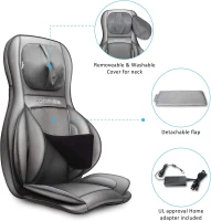 COMFIER Deep Tissue Back Massager — Shiatsu Neck & Back Pad with Heat, Rolling and Air Compression, Fits Office Chairs — Full-Body Massage Chair Pad Gift for Mom and Dad(m-7)