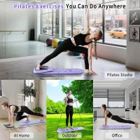 ORWIPO Foldable Pilates Reformer Board with Built-In Timer — Portable Multifunctional Home Pilates Machine(m-4)