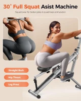 Sportsroyals Squat Machine — Foldable Ride & Rowing Trainer for Glutes, Thighs & Core with Adjustable Resistance (350 lb Capacity)(m-4)