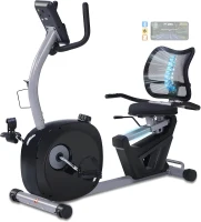 Recumbent Exercise Bike with Smart App — Ergonomic Backrest, Comfort Seat, 420 lb Capacity & Large Backlit Display for Home Workouts(m-1)