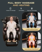 4D SL-Track Full-Body Shiatsu Massage Chair Recliner with Zero Gravity, Core Heating, 20 Techniques, 10 Modes, Deep Yoga Stretch, Foot Rollers, AI Voice, Touchscreen & Wireless Charging(m-7)