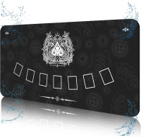 70"" x 35"" Waterproof Poker Table Mat — Ultra-Soft Texas Hold'em Surface with Smooth Premium Finish, Portable Zipper Carry Bag for Parties and Home Entertainment(m-1)