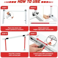 DRKSBesto Adjustable Track & Field Hurdles with Counterweight – Heavy-Duty, Height 30–42 in for Multi-Sport Training(m-6)