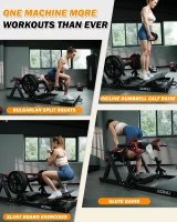 GOIMU HT01 Heavy-Duty Hip Thrust Machine — Plate-Loaded Glute Bridge with Band Pegs & Weight Holder, 800 lb Capacity(m-8)