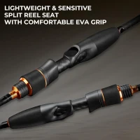 KastKing Zephyr Spin & Bait Finesse Rod — Lightweight IM6 Graphite Casting and Spinning, Cast Lures to 1/64 oz, Zirconia Guides, Split Reel Seat, EVA Grip, Ferrule Alignment Marker(m-7)