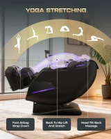 4D Full-Body Massage Chair with Extended 57.1"" SL Track, 20 Techniques, Core Heating, AI Voice, Touchscreen and Wireless Charging(m-6)