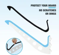 5-Board Surf/Wake/Snow Wall Mount Rack – Adjustable Wall Hangers for Board Storage and Display(m-4)