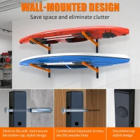 Wall-Mount Kayak Storage Rack — Heavy-Duty Adjustable Multi-Boat Organizer for Indoor & Outdoor Use, Garage Space-Saver(m-3)