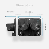 Gravity Grabber Ski & Snowboard Wall Rack - Secure Non-Slip Indoor Organizer, Fits Any Ski or Board, Garage Storage System, Includes 2-Pack(m-6)