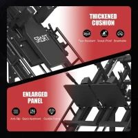 SPART 5-in-1 ISO Leg Press & Hack Squat Station with Linear Bearings, Adjustable Hack Squat and Calf Raise, Commercial Leg Machine with Weight Storage and Band Pegs(m-8)