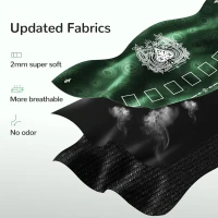 70 x 35 Inch Waterproof Poker Table Mat — Super-Soft Texas Hold'em Surface with Premium Smooth Finish and Zippered Carrying Case for Parties and Home Casinos(m-2)