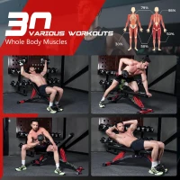 Pooboo Adjustable Weight Bench for Home – Heavy-Duty Strength Training Bench 1500 LBS Capacity, Flat/Incline/Decline for Full-Body Workouts(m-5)