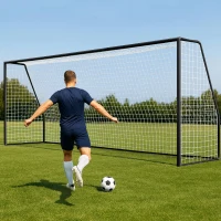 MOPHOTO Foldable Soccer Goal — Multiple Sizes (6x4/8x6/10x6.5/12x6/16x7/18.5x6.5/21x7/24x8 ft) — Full-Size Backyard & Training Goal for Teens & Adults(m-5)