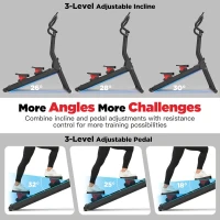 Winfita Magnetic Stair Stepper – Vertical Climber with 77LB Adjustable Resistance, 3-Level Pedal/Incline, Foldable Cardio Machine, 350LB Capacity(m-4)