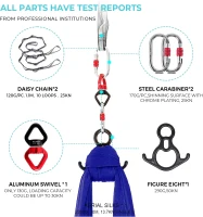 11 Yards 40D Nylon Aerial Silks Hammock — Aerial Yoga & Gymnastics Swing for Home(m-5)