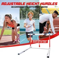 DRKSBesto Adjustable Track & Field Hurdles with Counterweight – Heavy-Duty, Height 30–42 in for Multi-Sport Training(m-4)