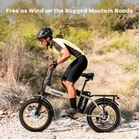 1000W Folding Electric Bike — 48V 20Ah Removable Battery, 750W Nominal/1000W Peak Motor, 20"" Fat Tires, 30+ MPH, Up to 80 Miles, Foldable Commuter Ebike(m-7)