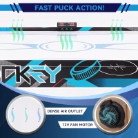 Foldable Air Hockey Table with 12V DC Motor, LED Digital Scoreboard, Includes 2 Pucks & 2 Pushers — Indoor Folding Game for Kids & Adults(m-5)