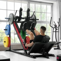 RitFit Gazelle Pro 3-in-1 Leg Press & Hack Squat Machine - High-Tensile Steel, 2000 lb Capacity, Adjustable Angles with Weight Storage(m-7)