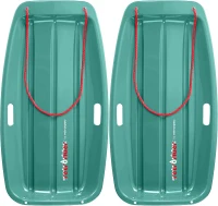 Retrospec Retrorider Plastic Snow Sled — Toboggan Style with Pull Rope, Cold-Resistant Coating and Hard Bottom for Smooth, Fast Descents — Available in 35"" & 48"" for Kids/Adults(m-1)