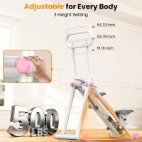 HXD-ERGO Foldable Stair Climber with Adjustable Handlebar, 6-Level Resistance Stair Stepper, Quiet Home Workout Machine(m-4)