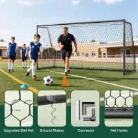 MOPHOTO Heavy-Duty Soccer Goal — Multiple Sizes for Backyard, Training & Full-Size Practice (Various Dimensions Available)(m-4)