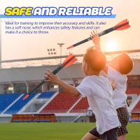 Wettarn 4-Pack 300 g Youth Training Javelins – Soft Plastic with Elastomer Tip, Disassemblable 68 cm Practice Throws(m-5)