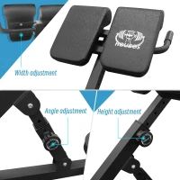 Hyper Back Extension Roman Chair — Foldable Hyperextension Bench for Glutes, Hamstrings & Lower Back(m-4)