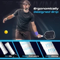 TENVINA Multi-Layer T700SC Pickleball Paddle – K29 Aramid & Carbon Hybrid Face, Textured KAMS Surface, 4 Shapes/Thicknesses, USAPA Approved(m-6)